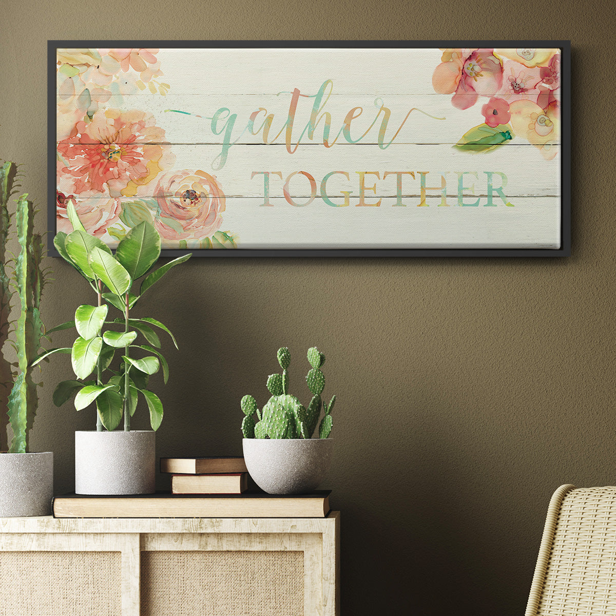 Gather Together - Floater Framed Canvas Print