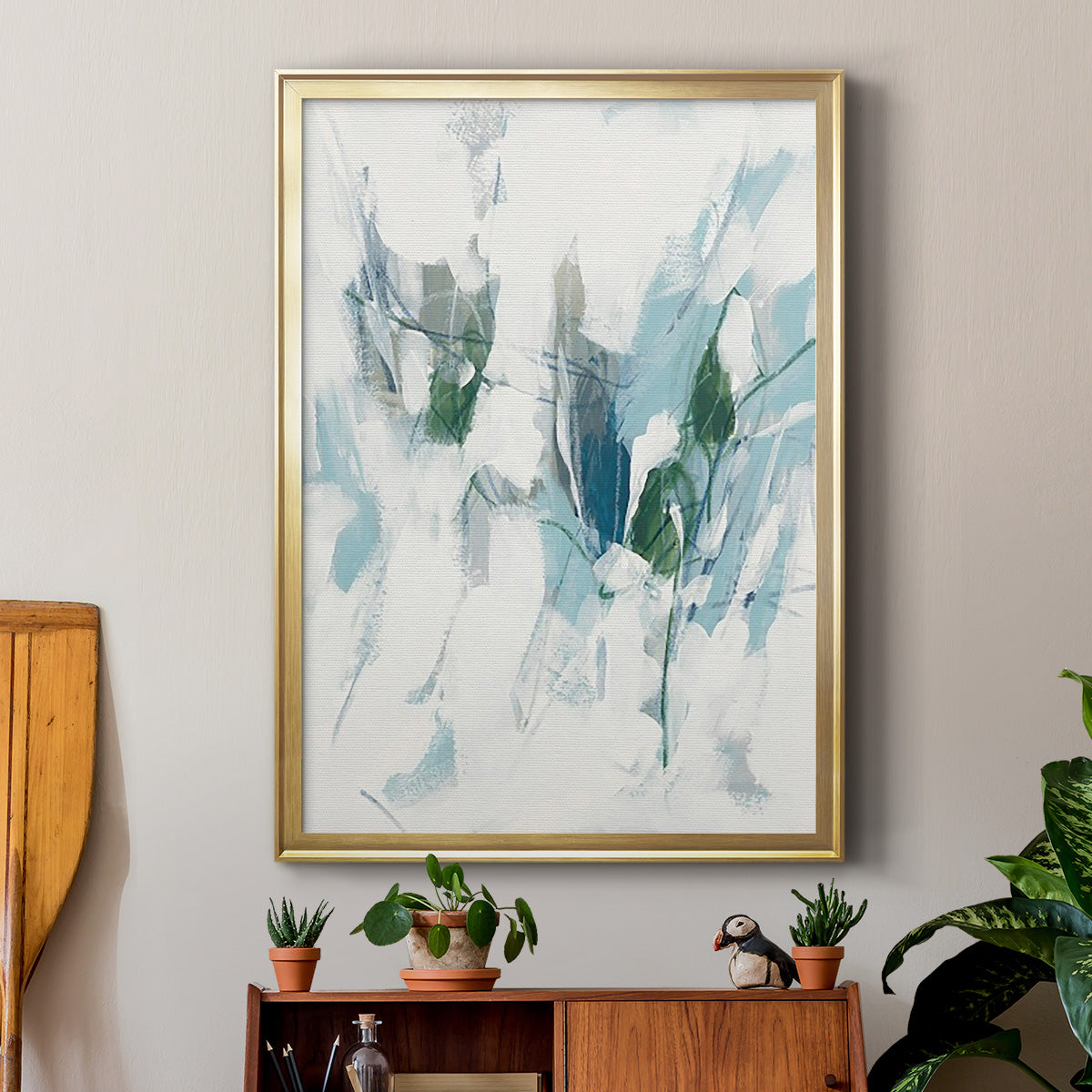 Ice Cavern I - Modern Framed Canvas Print