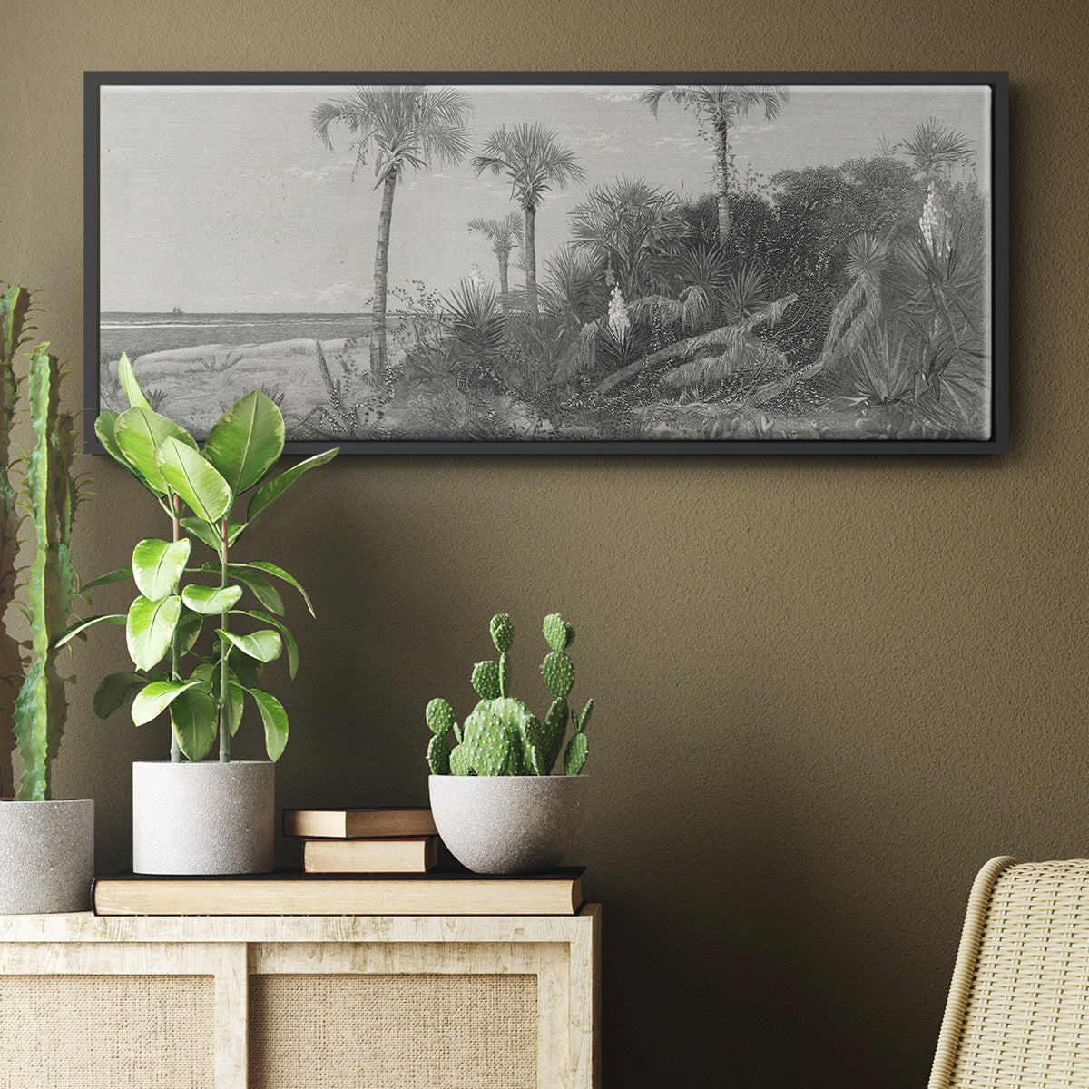 On the Coast of Florida - Floater Framed Canvas Print
