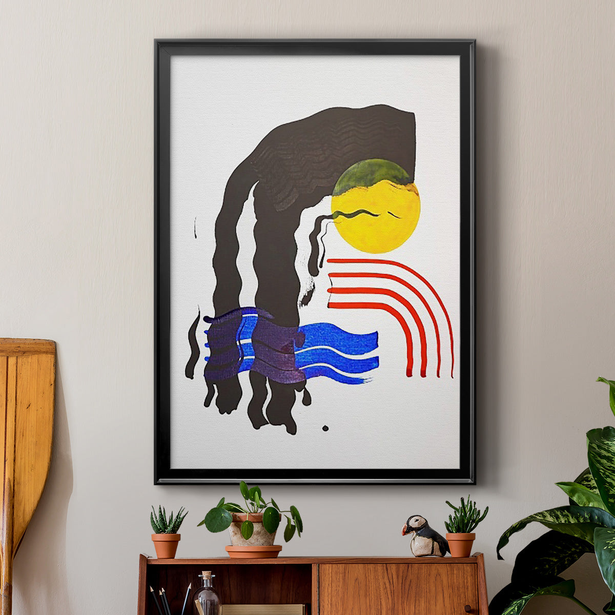 Shifting I - Modern Framed Canvas Print