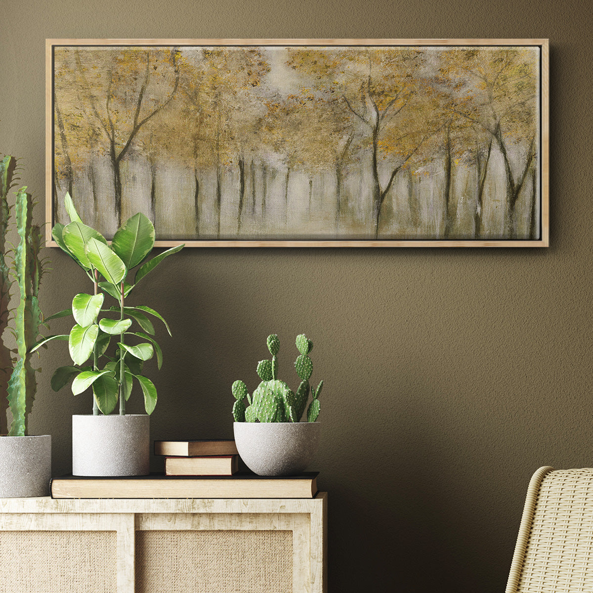 Golden Spring - Floater Framed Canvas Print