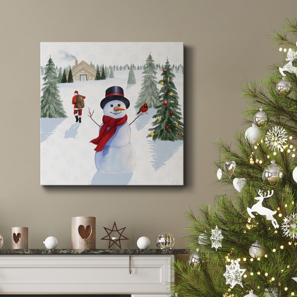 Santa's Snowmen I-Premium Gallery Wrapped Canvas - Ready to Hang