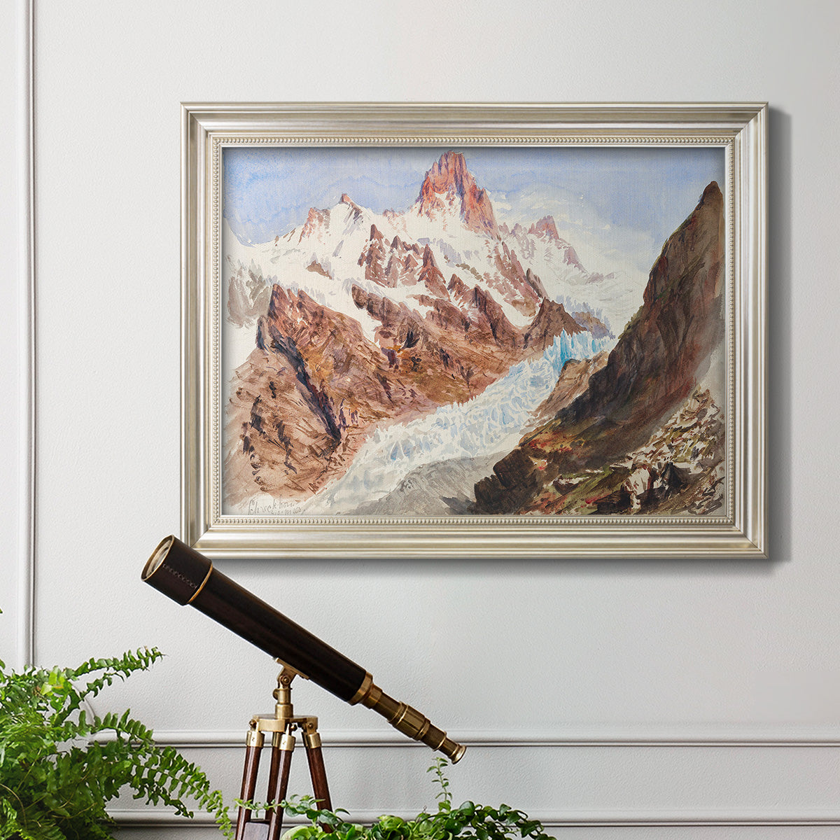 Schreckhorn, Eismeer - Ornate Framed Canvas Print