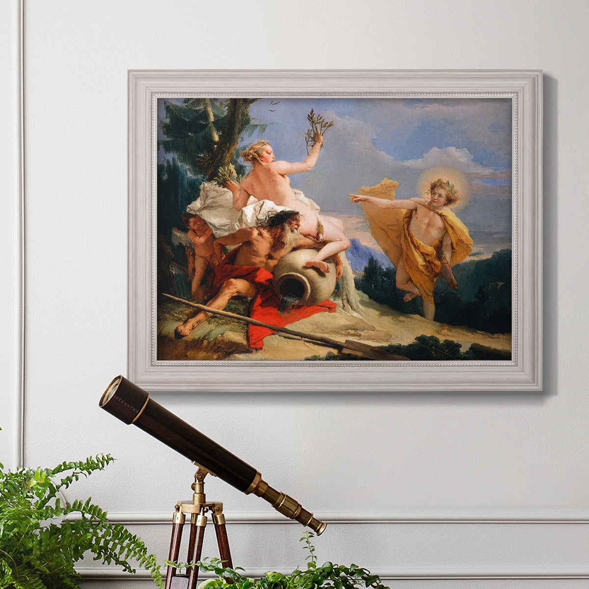 Apollo Pursuing Daphne - Ornate Framed Canvas Print