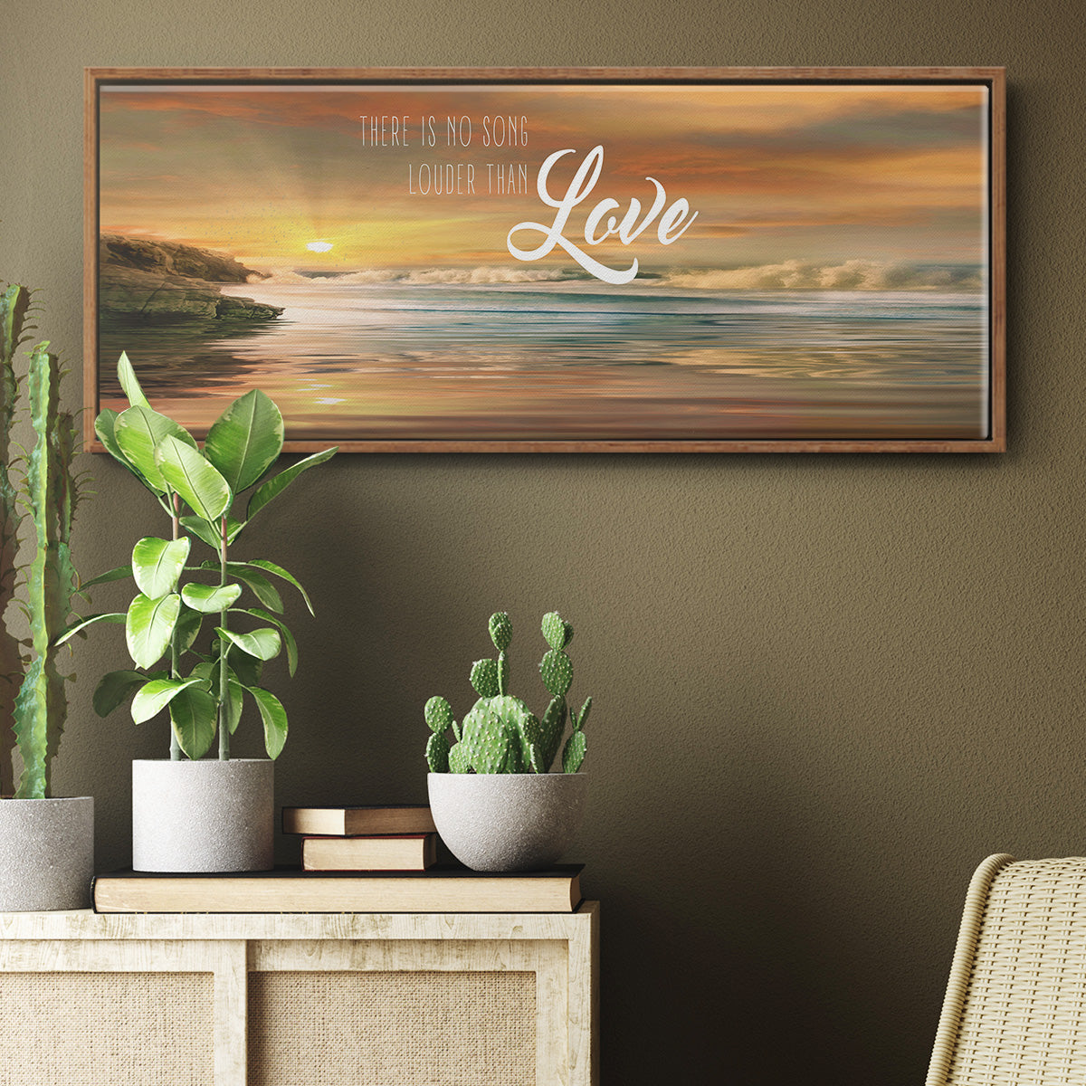 Louder Than - Floater Framed Canvas Print