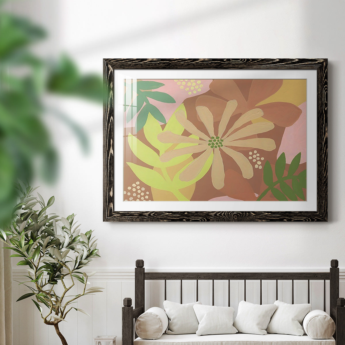 Neutral Blooms II-Premium Framed Print - Ready to Hang