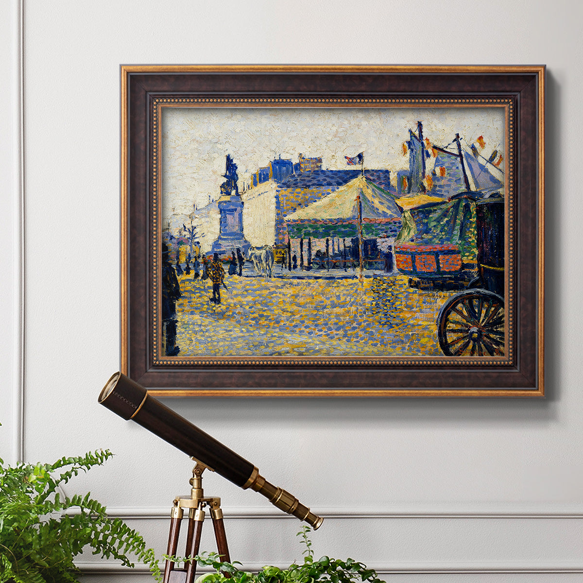 Place de Clichy - Ornate Framed Canvas Print