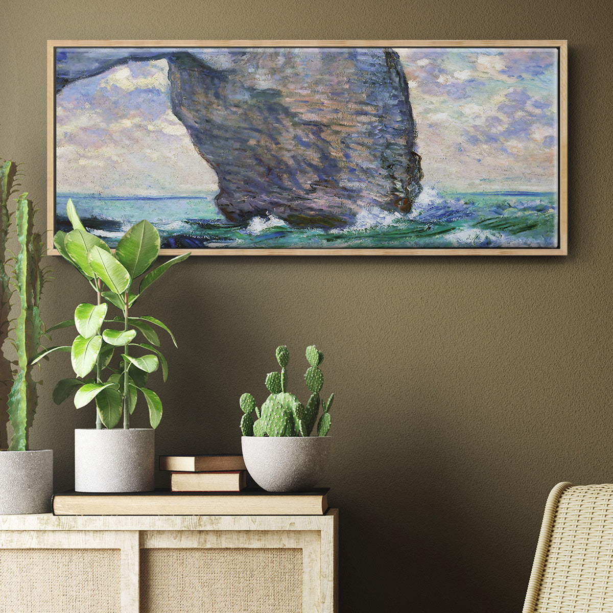 The Manneport, Seen from Below, 1883 - Floater Framed Canvas Print