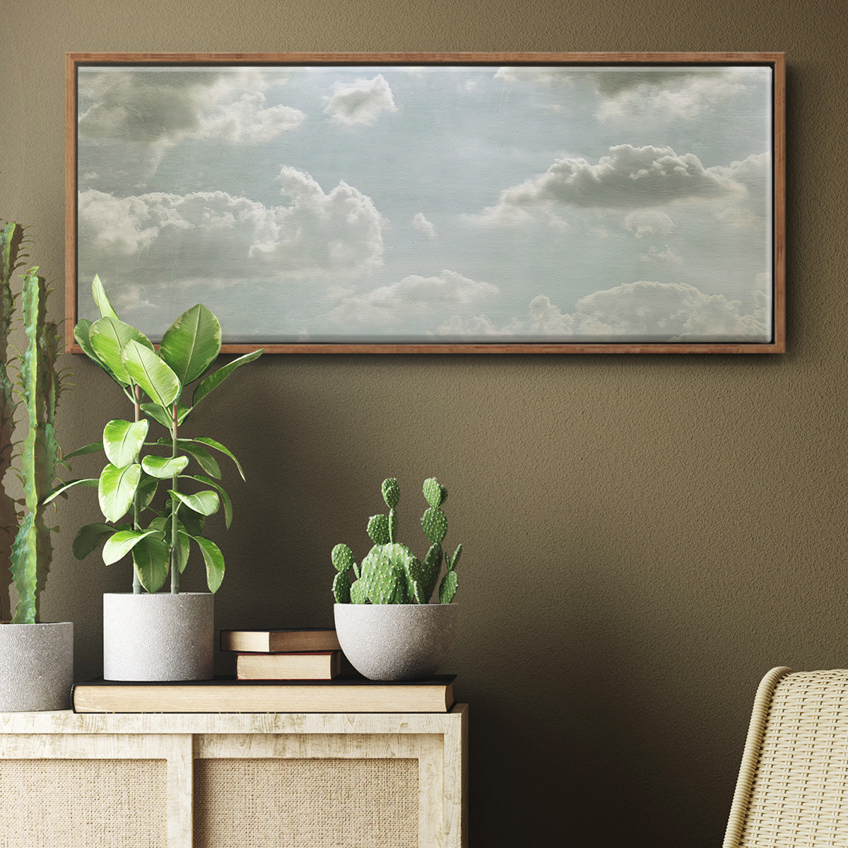Sky Scrapers III - Floater Framed Canvas Print