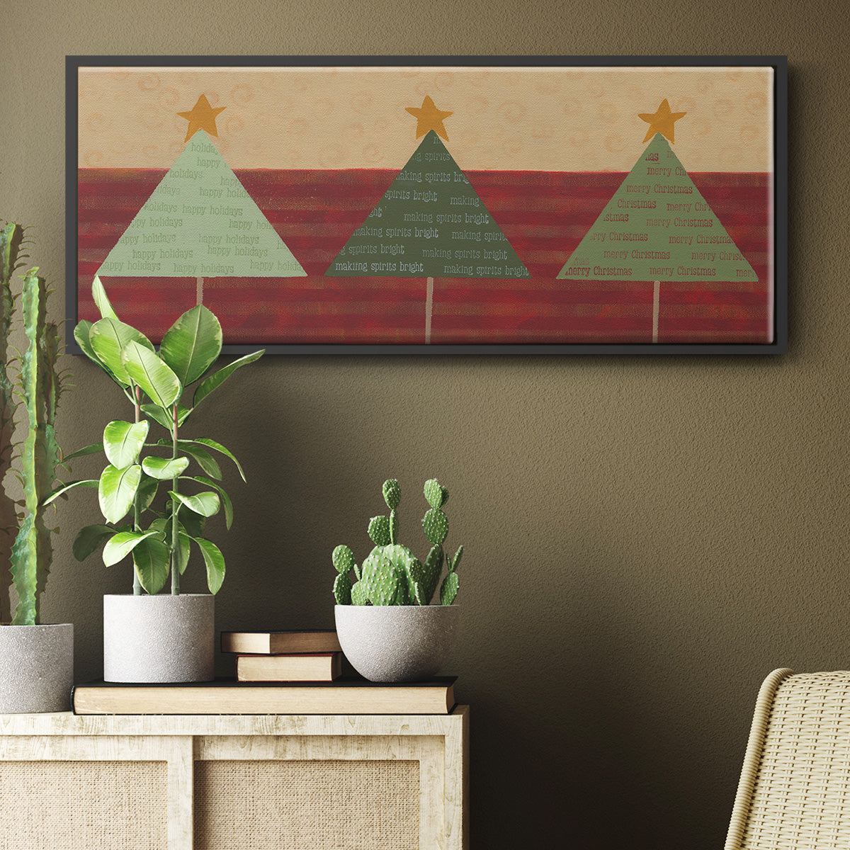Merry Messages - Floater Framed Canvas Print