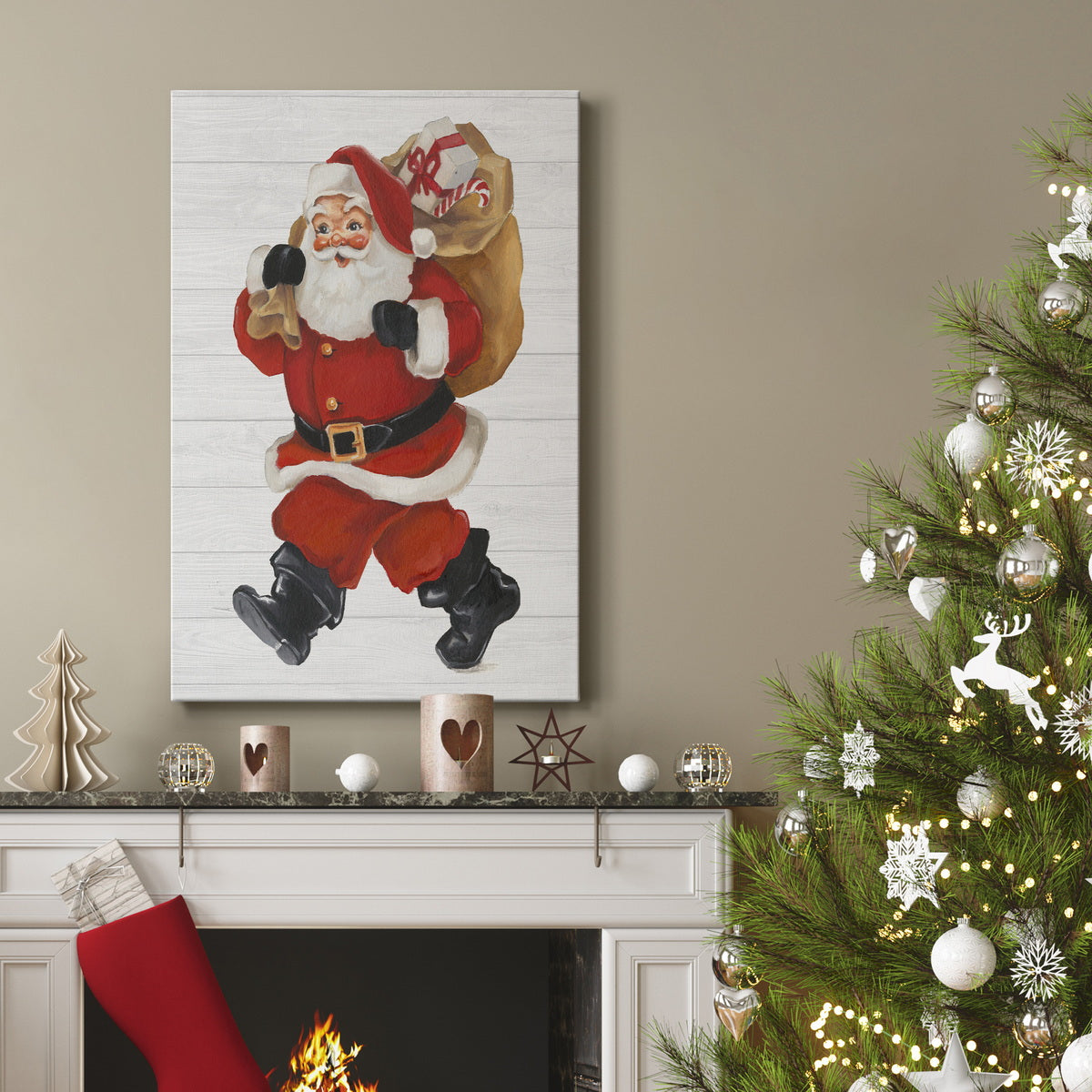 Nostalgic Santa II Premium Gallery Wrapped Canvas - Ready to Hang