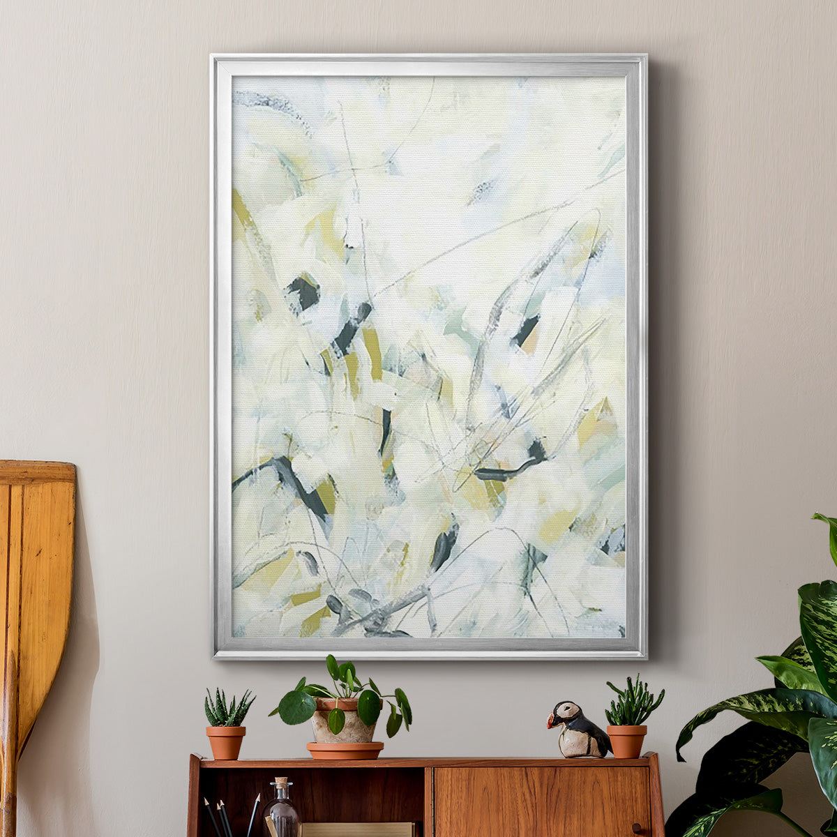 Ice Scribe I - Modern Framed Canvas Print