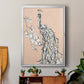 Peacock in Gold II - Modern Framed Canvas Print