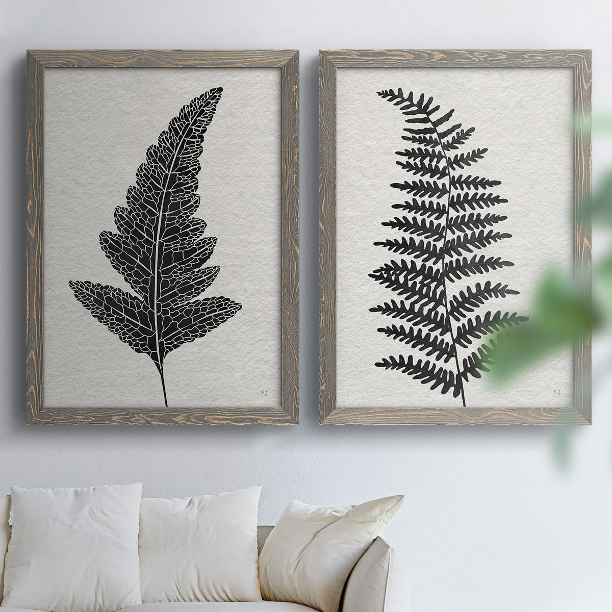 Forest Fern I - Premium Framed Canvas 2 Piece Set - Ready to Hang