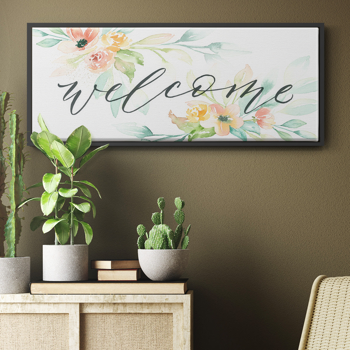 Welcome - Floater Framed Canvas Print