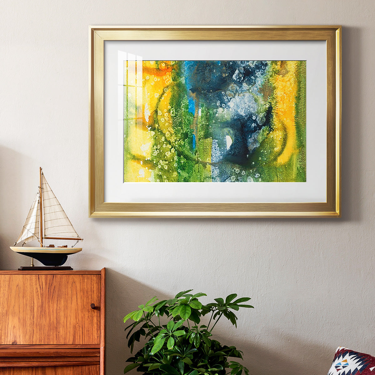 Aquatic Energy III - Modern Framed Art Print