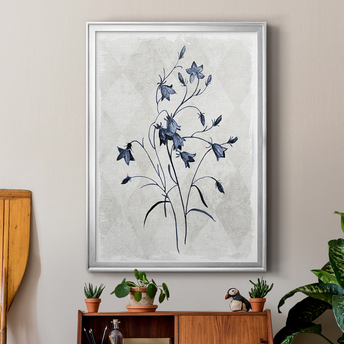 Harlequin Botanical II - Modern Framed Canvas Print