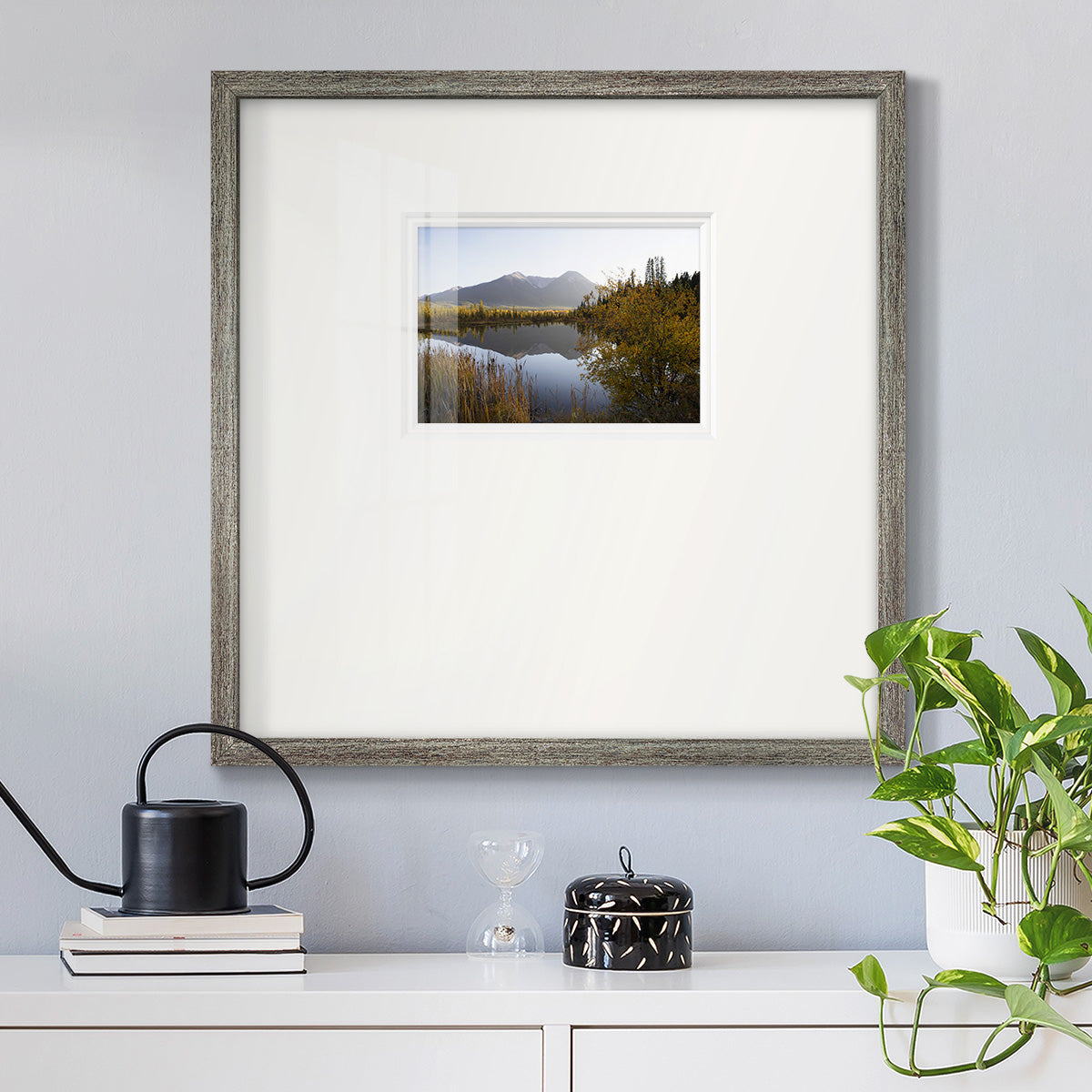 Low Light on Vermillion Premium Framed Print Double Matboard