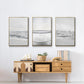 Gentle Tides I - Framed Premium Gallery Wrapped Canvas L Frame 3 Piece Set - Ready to Hang