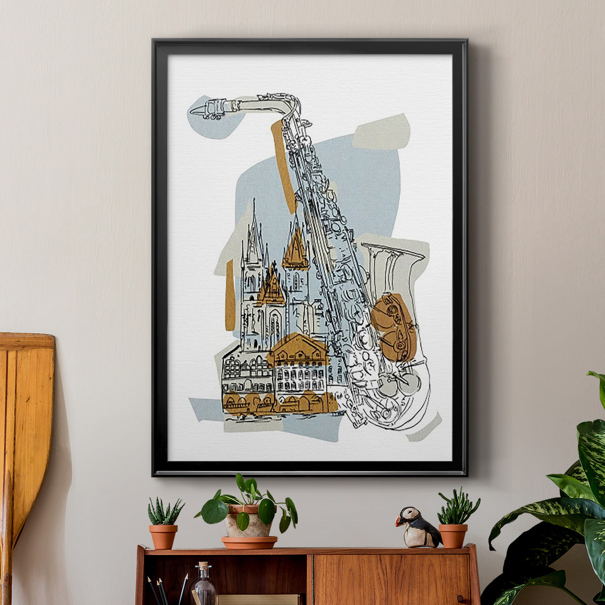 Rehearsal II - Modern Framed Canvas Print