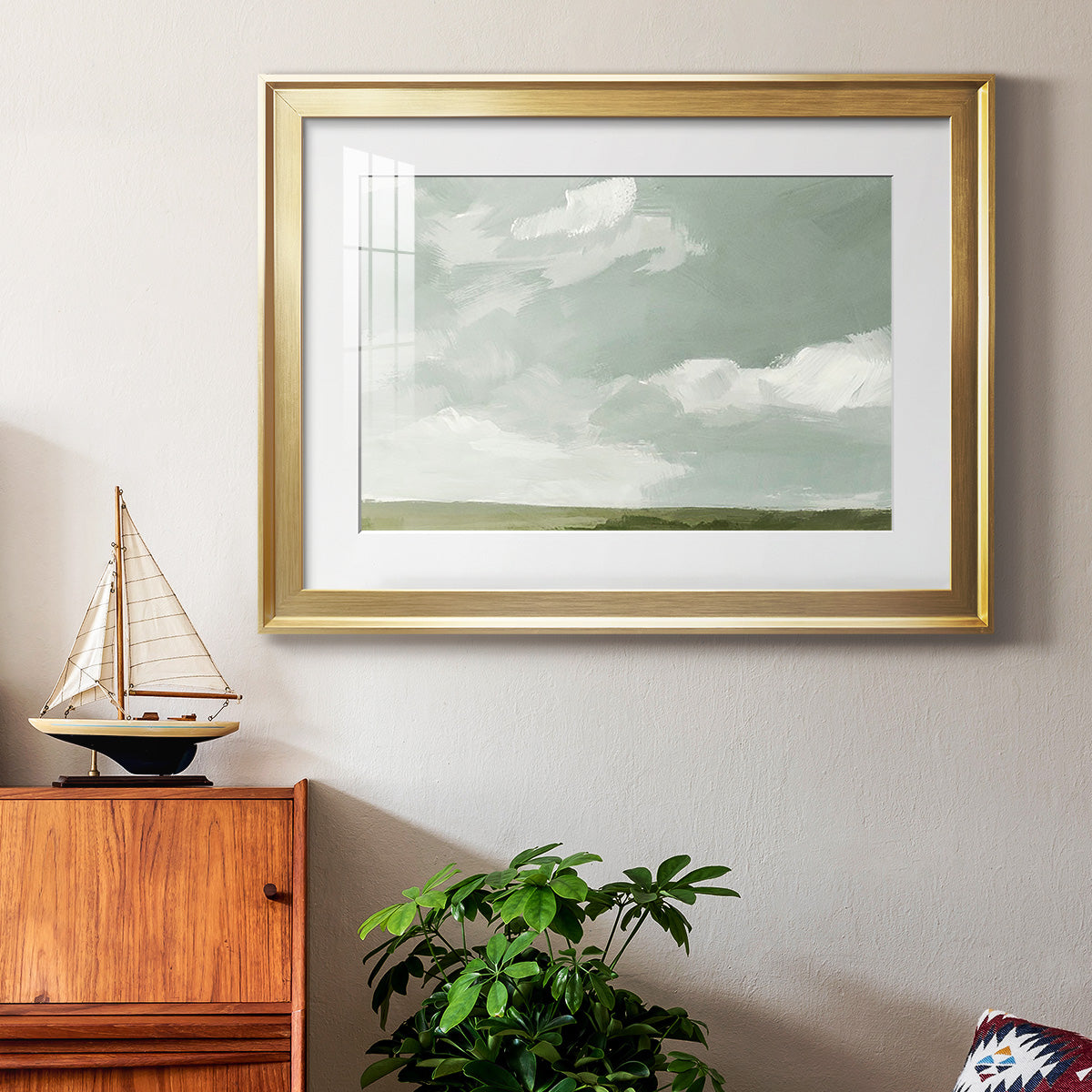 Gray Stone Sky II - Modern Framed Art Print