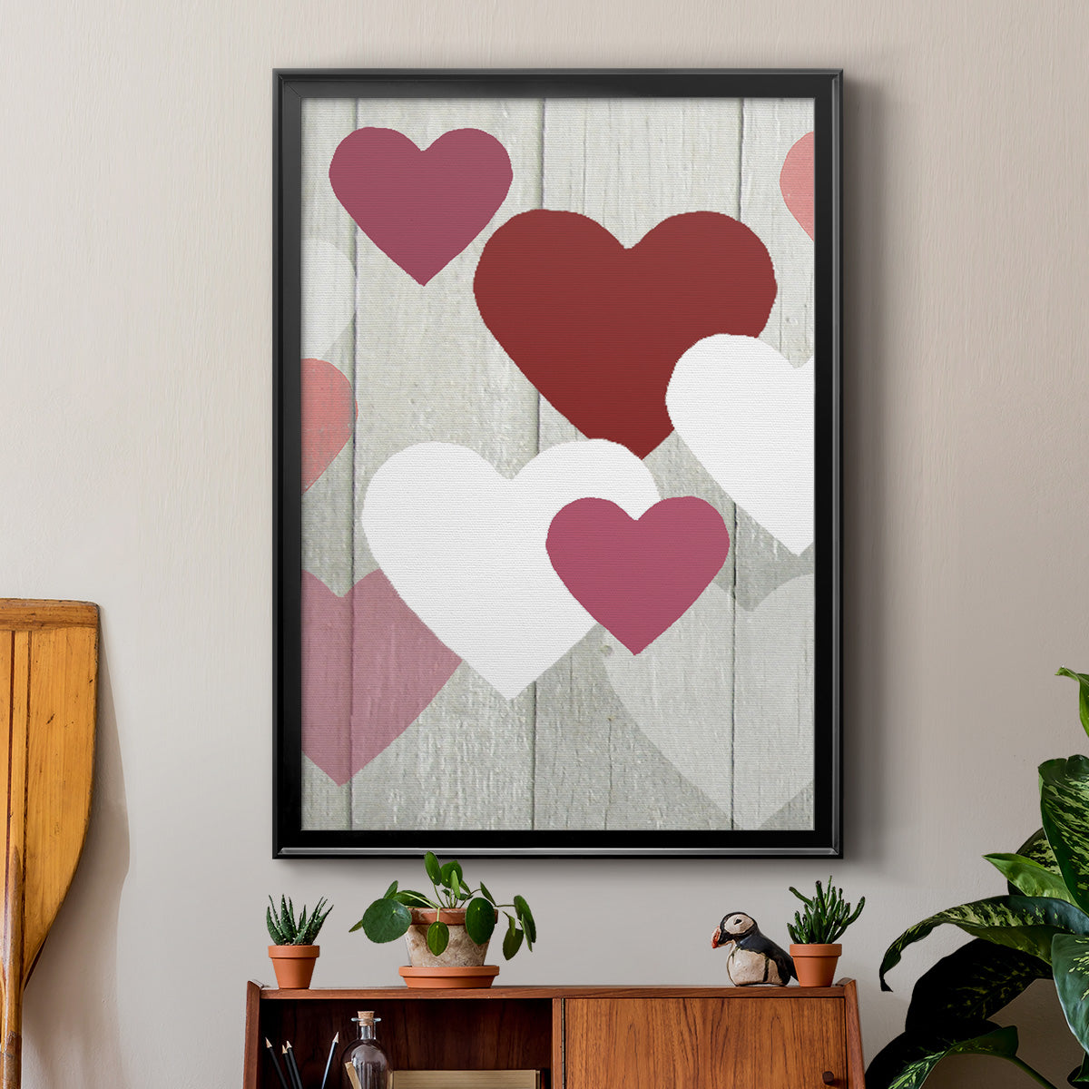 DIY Love Collection F - Modern Framed Canvas Print
