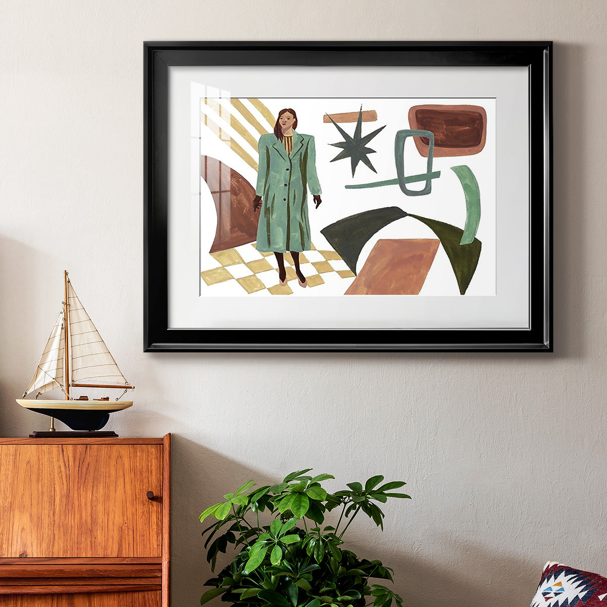 Vintage Vibes II Premium Framed Print - Ready to Hang