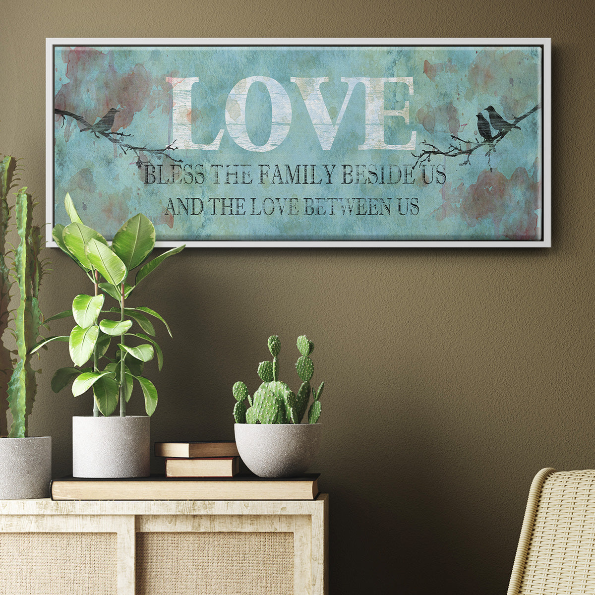 Love Between Us - Floater Framed Canvas Print