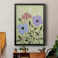 Woodblock Floral III - Modern Framed Canvas Print