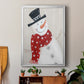 Festive Snowman I - Modern Framed Canvas Print