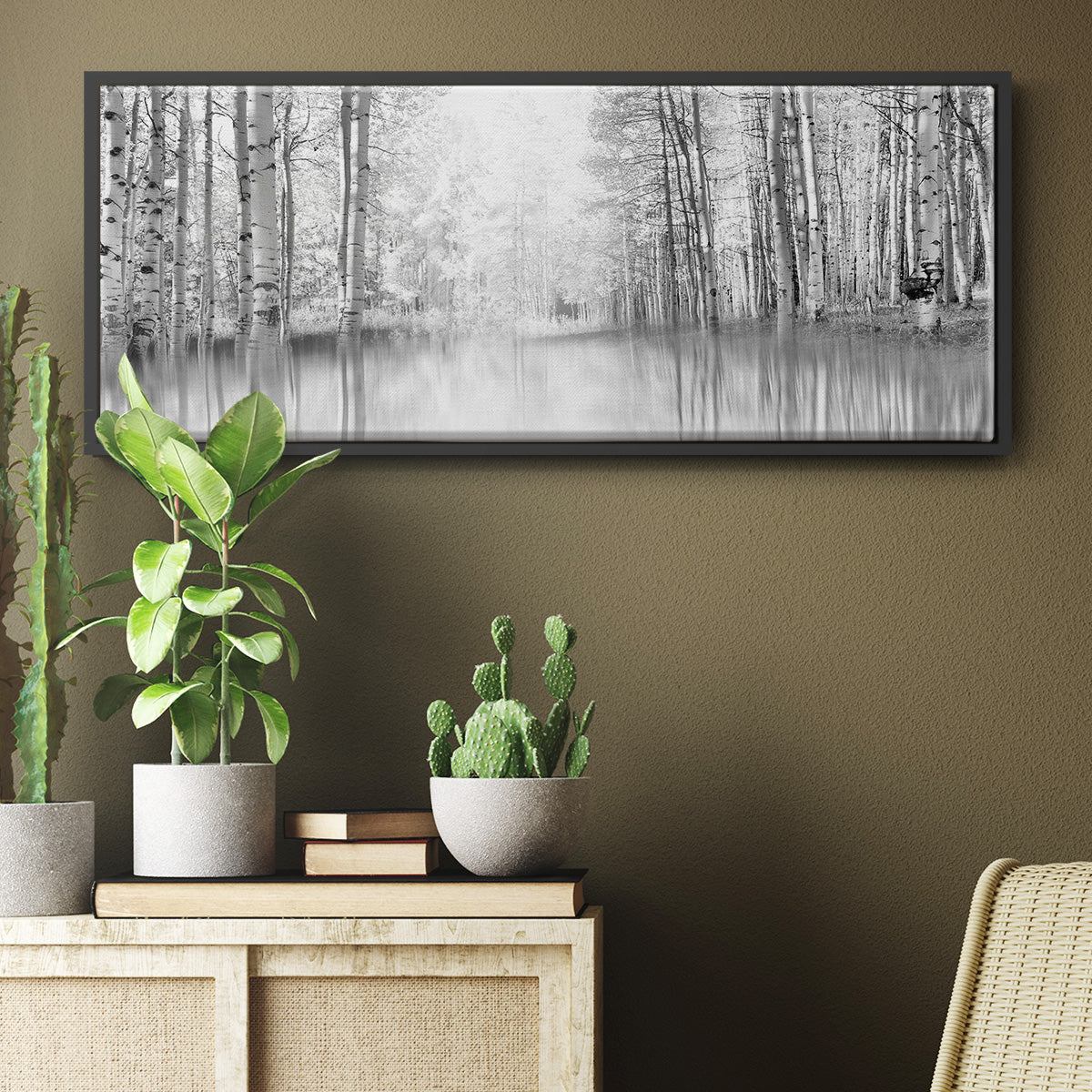 Aspen Reflection - Floater Framed Canvas Print