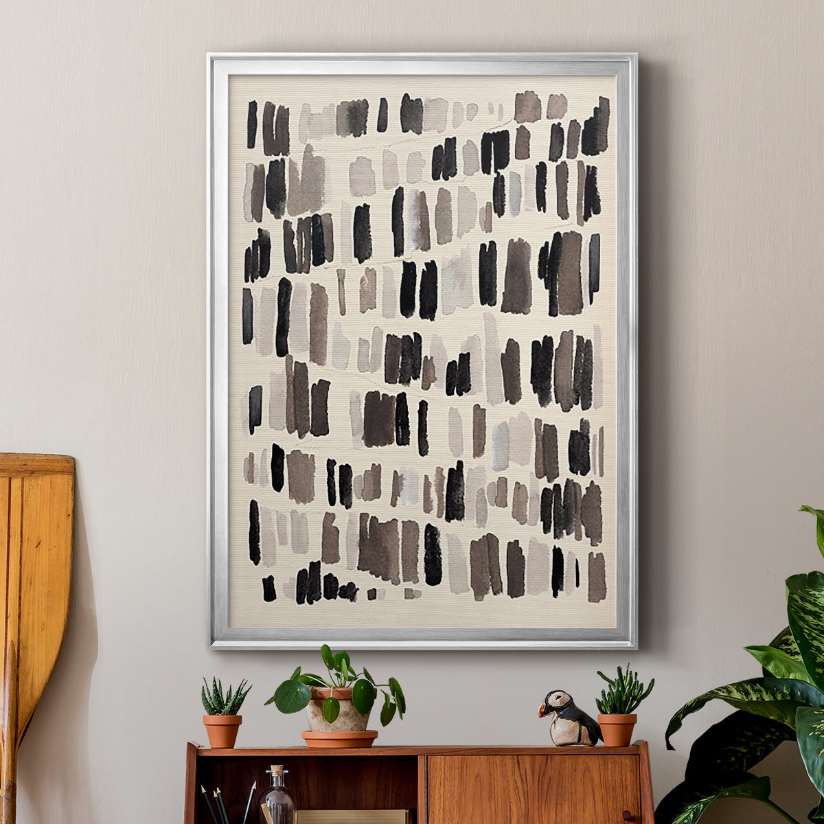 Chalk and Flint I - Modern Framed Canvas Print