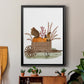 Squirrels In Pumpkin Wheelbarrow - Modern Framed Canvas Print