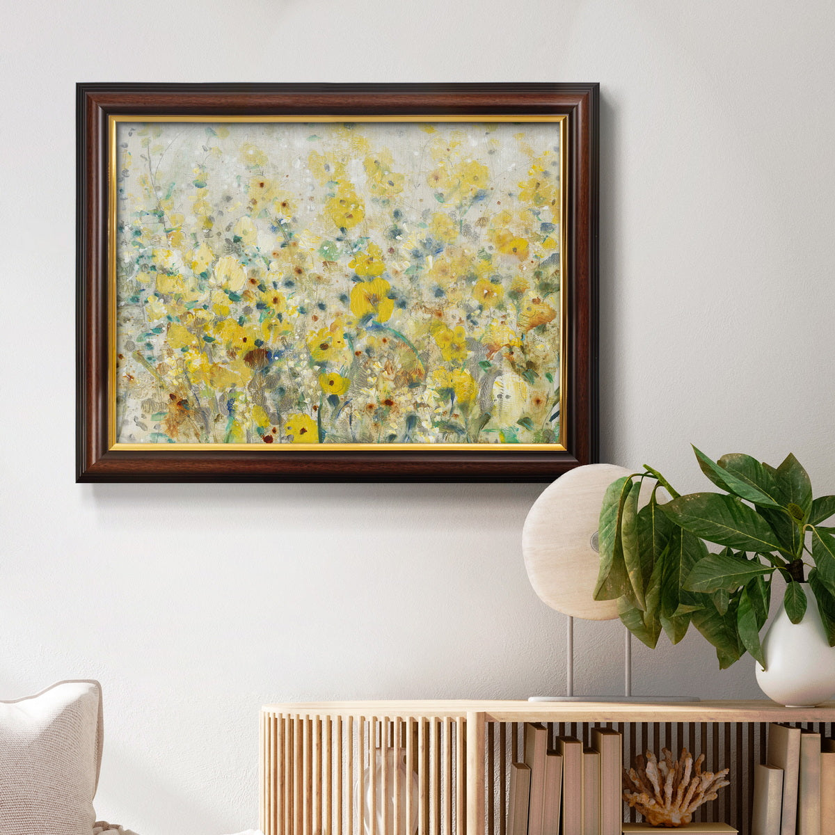 Cheerful Garden II Premium Framed Canvas- Ready to Hang