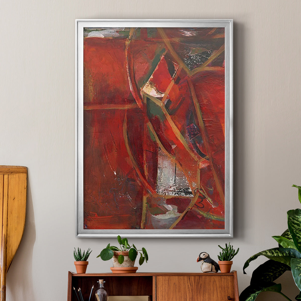 City Life II - Modern Framed Canvas Print