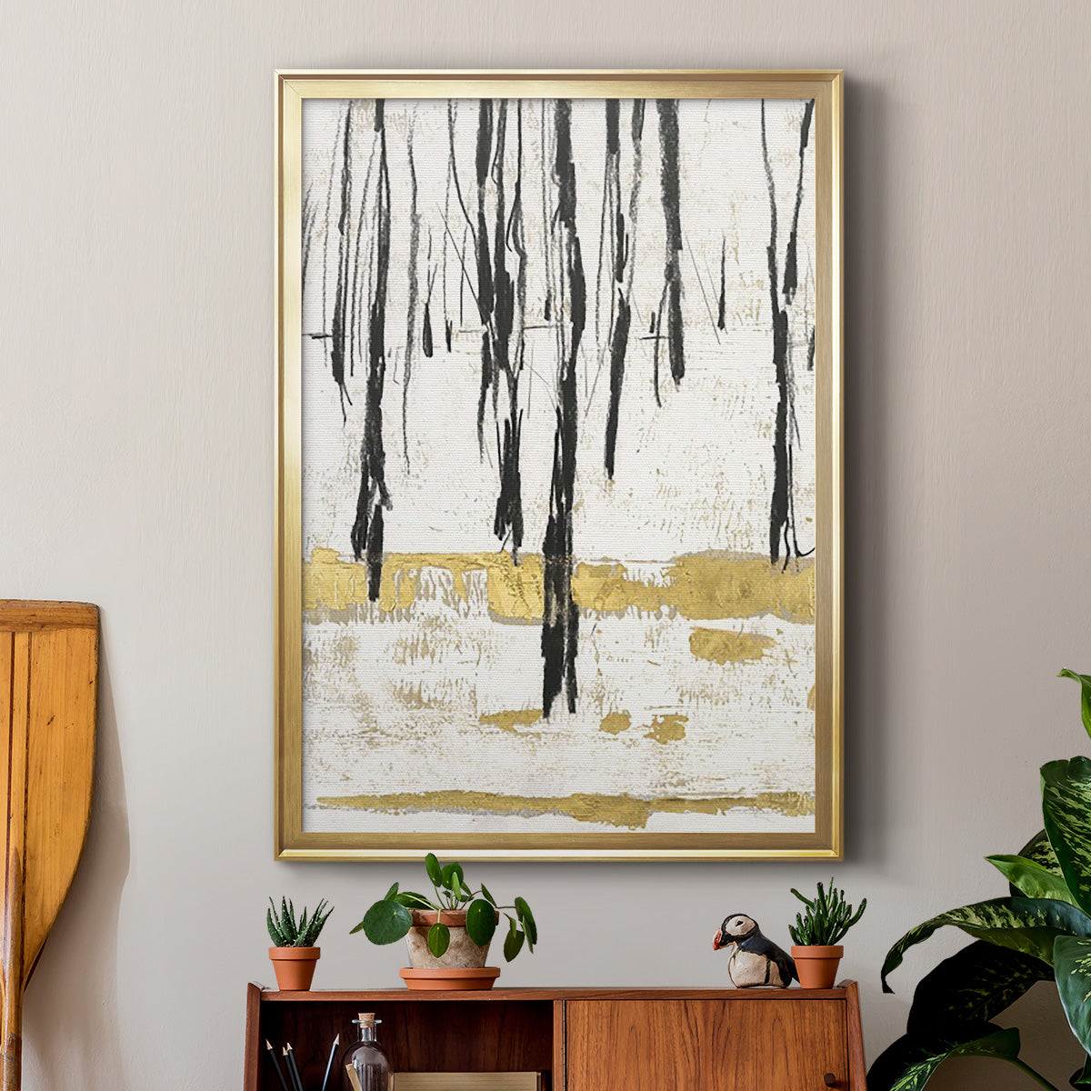 Gilded Winter II - Modern Framed Canvas Print