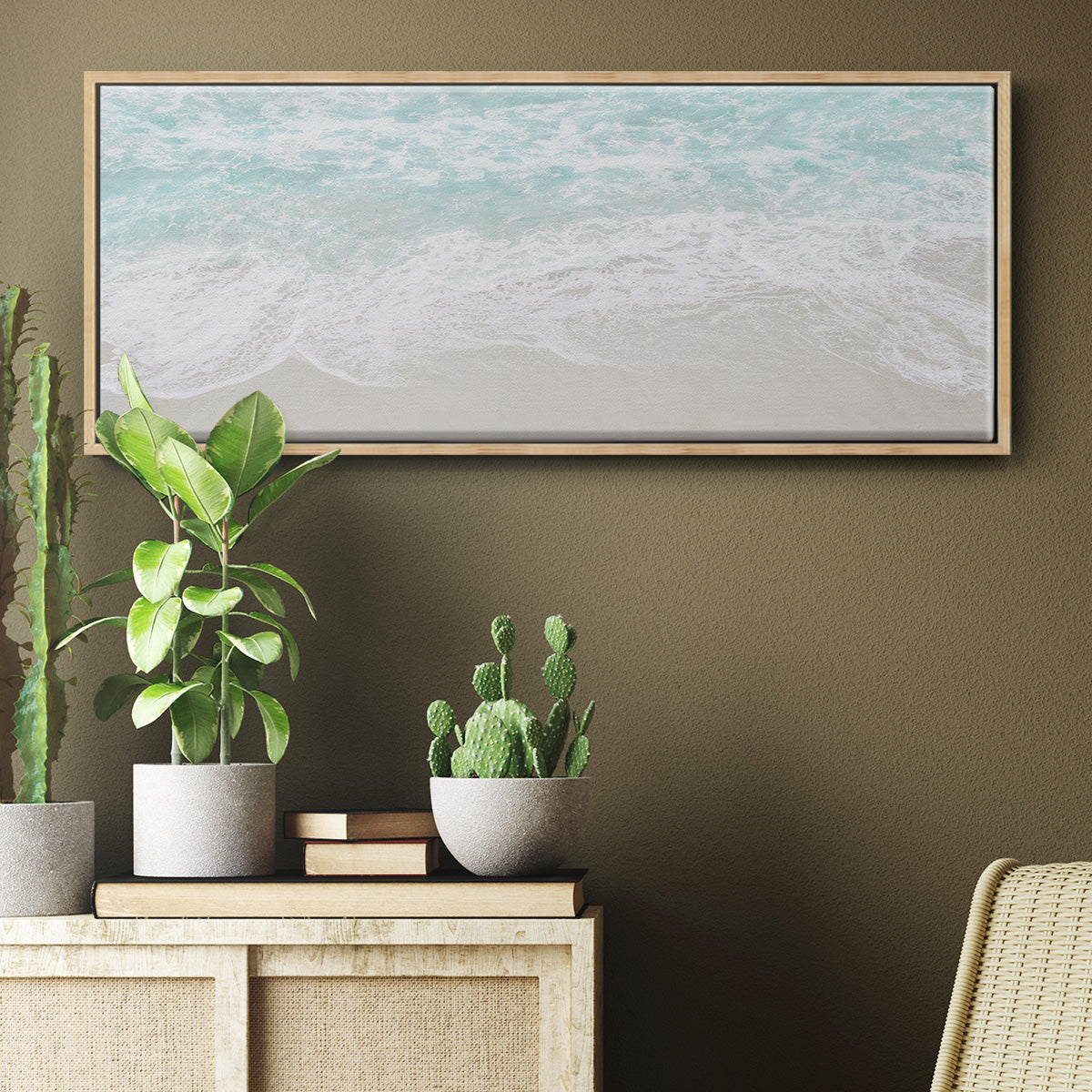 Coastline Tide - Floater Framed Canvas Print