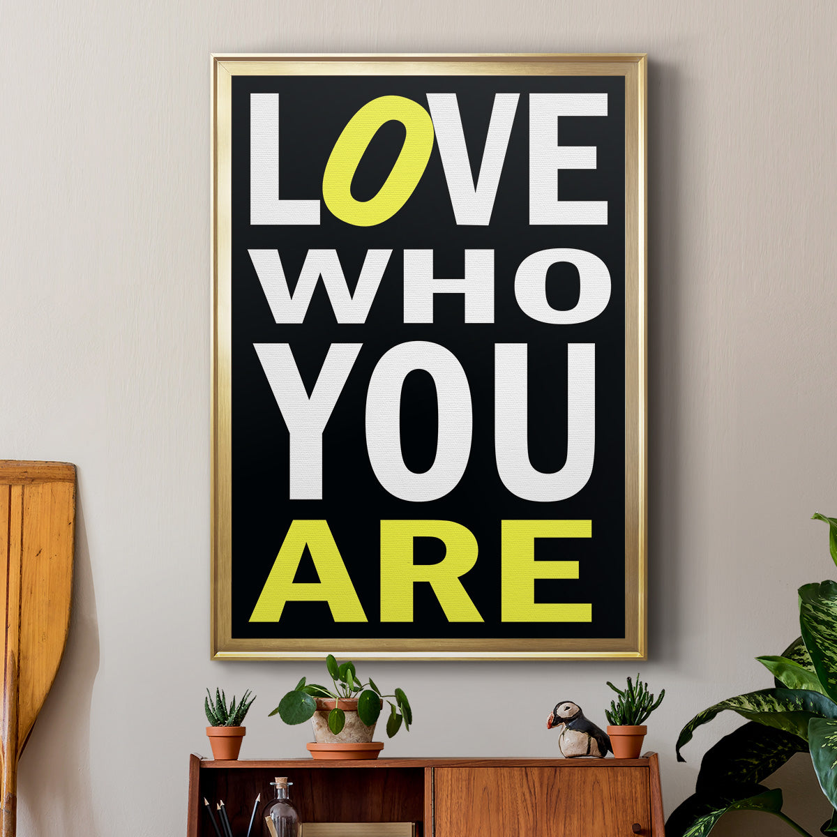 Love Who You Are - Modern Framed Canvas Print