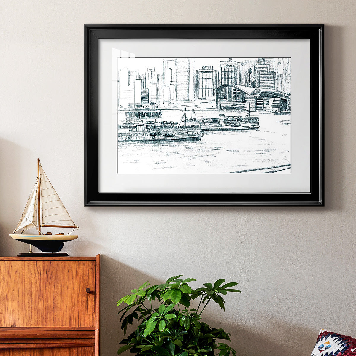 Ferryboats I Premium Framed Print - Ready to Hang