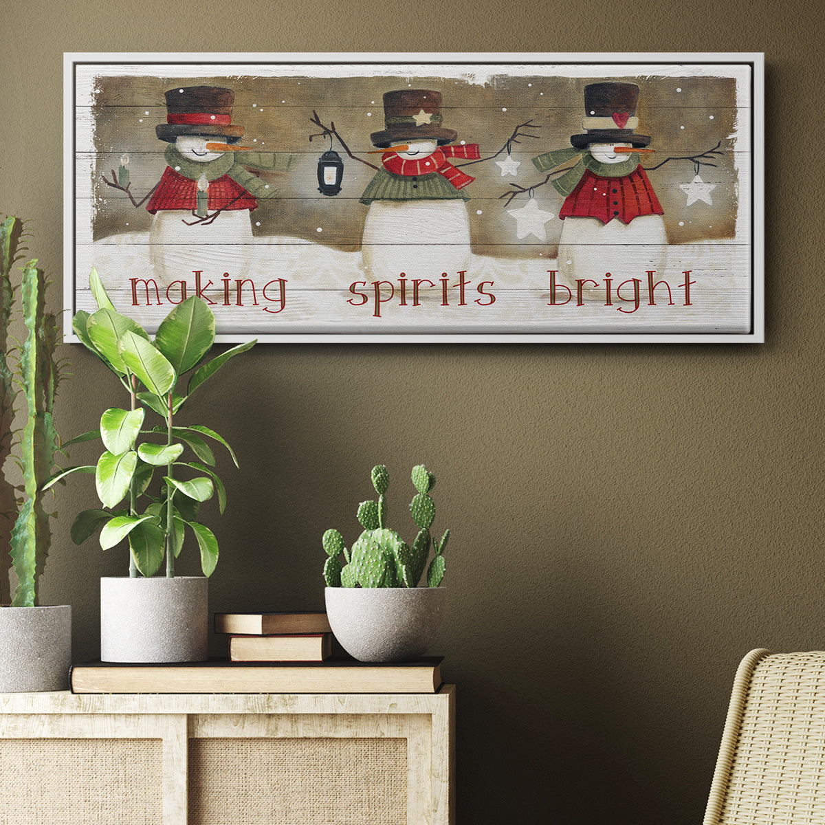 Making Spirits Bright - Floater Framed Canvas Print