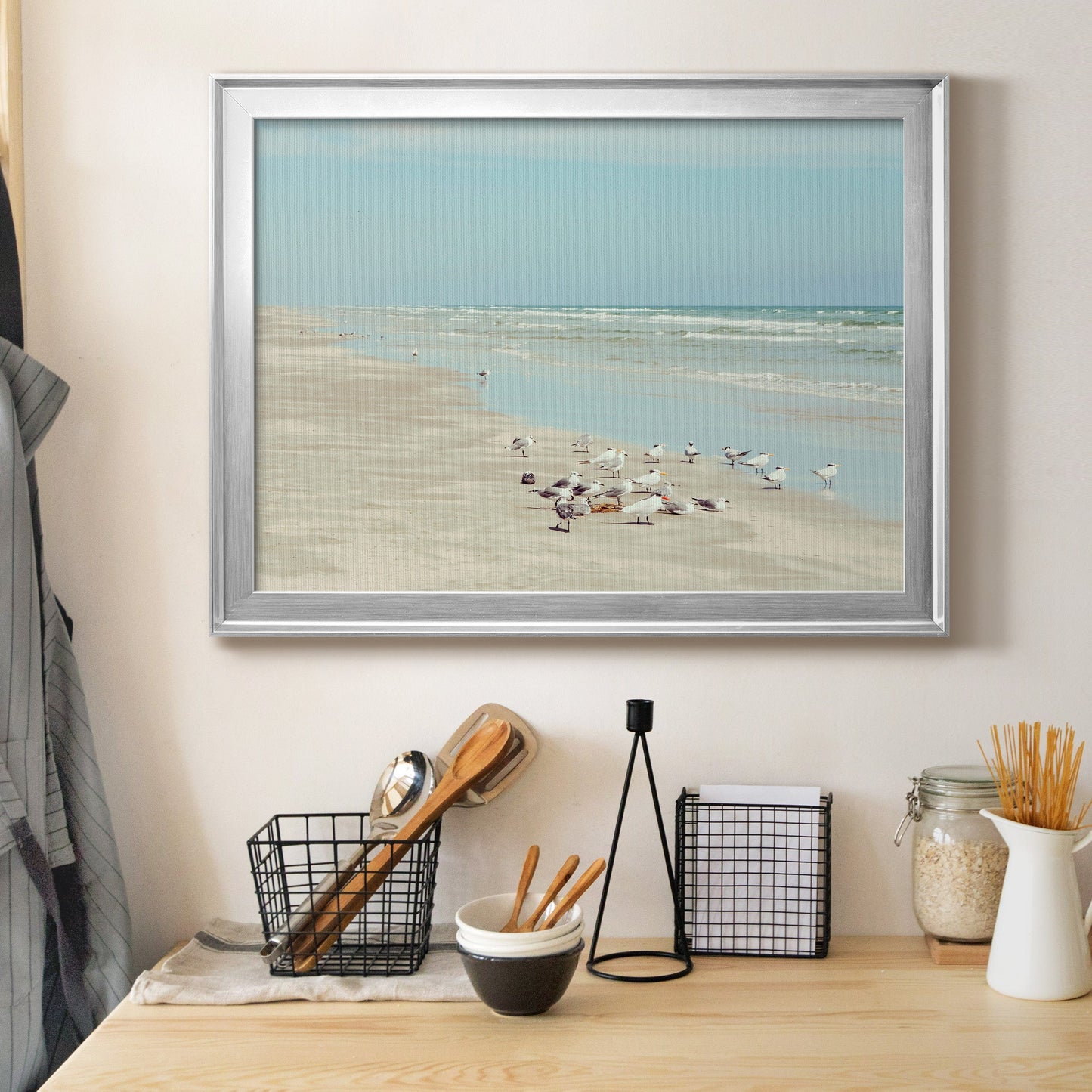 Padre Island Shore Birds Premium Classic Framed Canvas - Ready to Hang