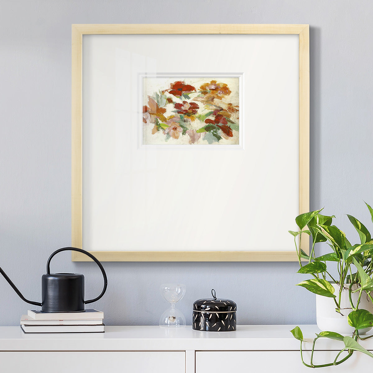 Floral Impressions V1- Premium Framed Print Double Matboard