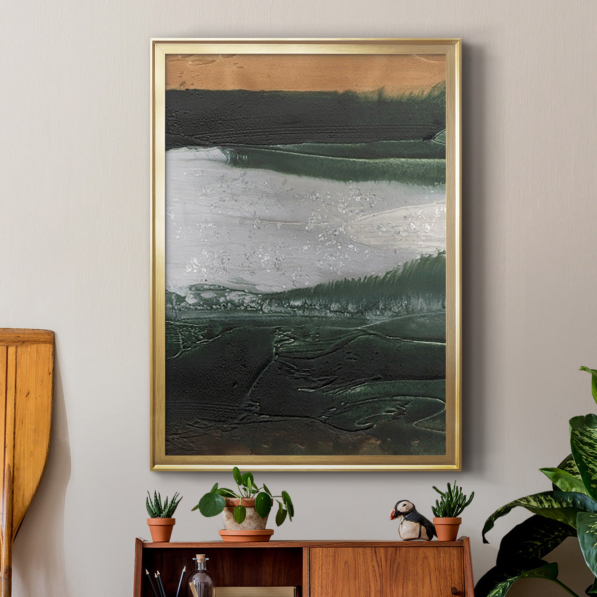 Embellished Coastal Plain II - Modern Framed Canvas Print