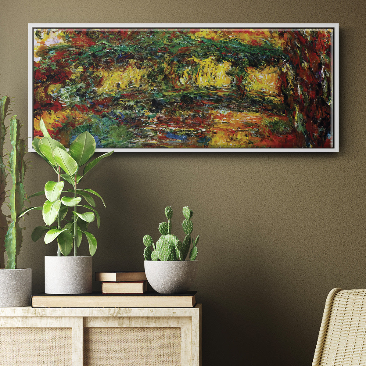 The Japanese Bridge, 1922 - Floater Framed Canvas Print