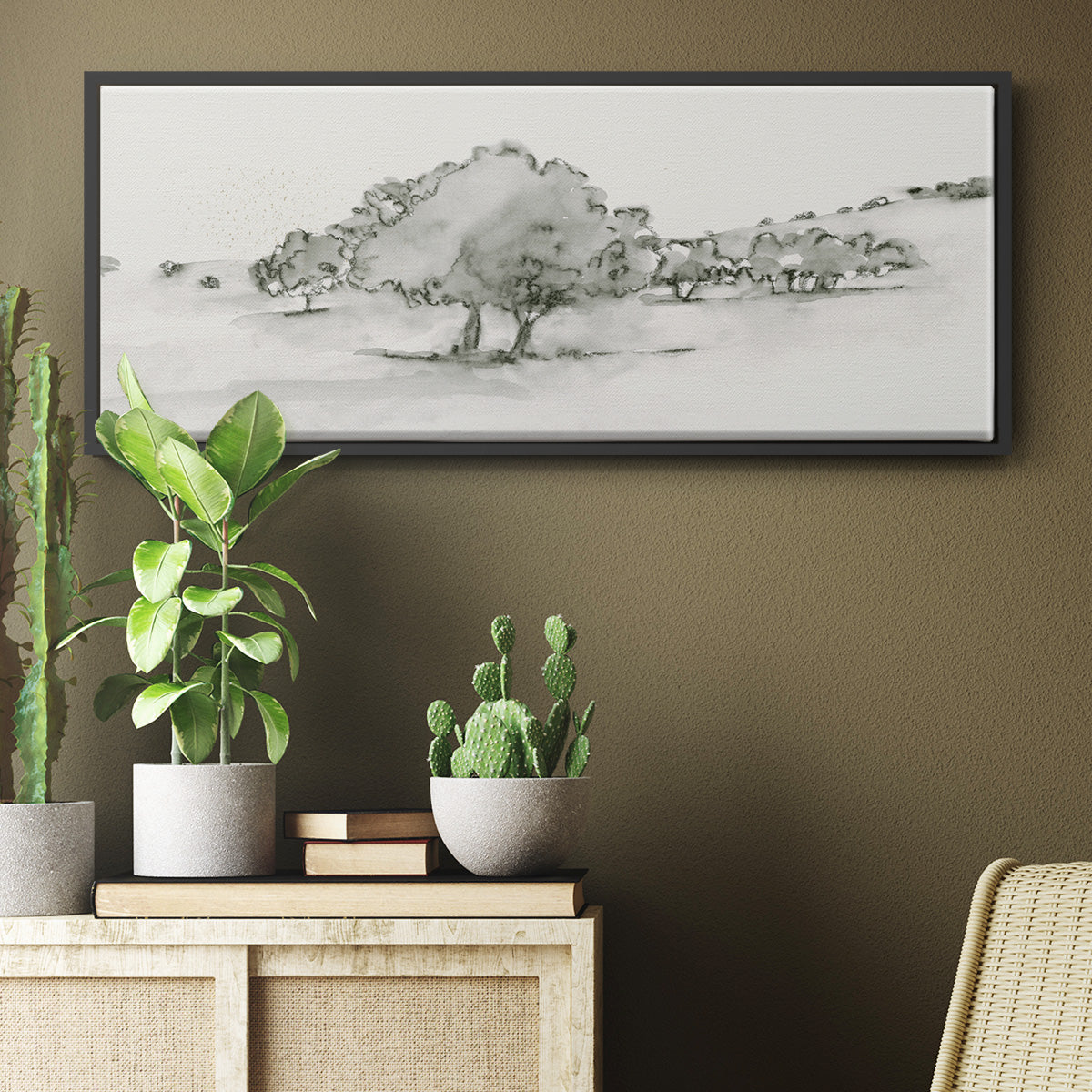 Scenic Scribble II - Floater Framed Canvas Print