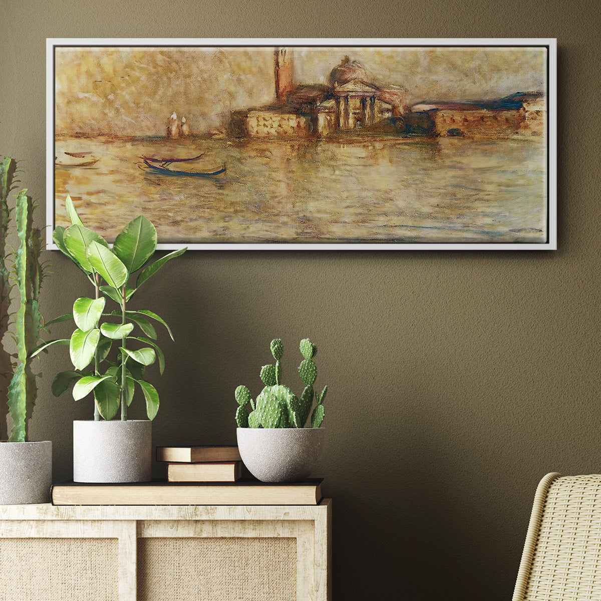 Venice, San Giorgio Maggiore, 1908 - Floater Framed Canvas Print