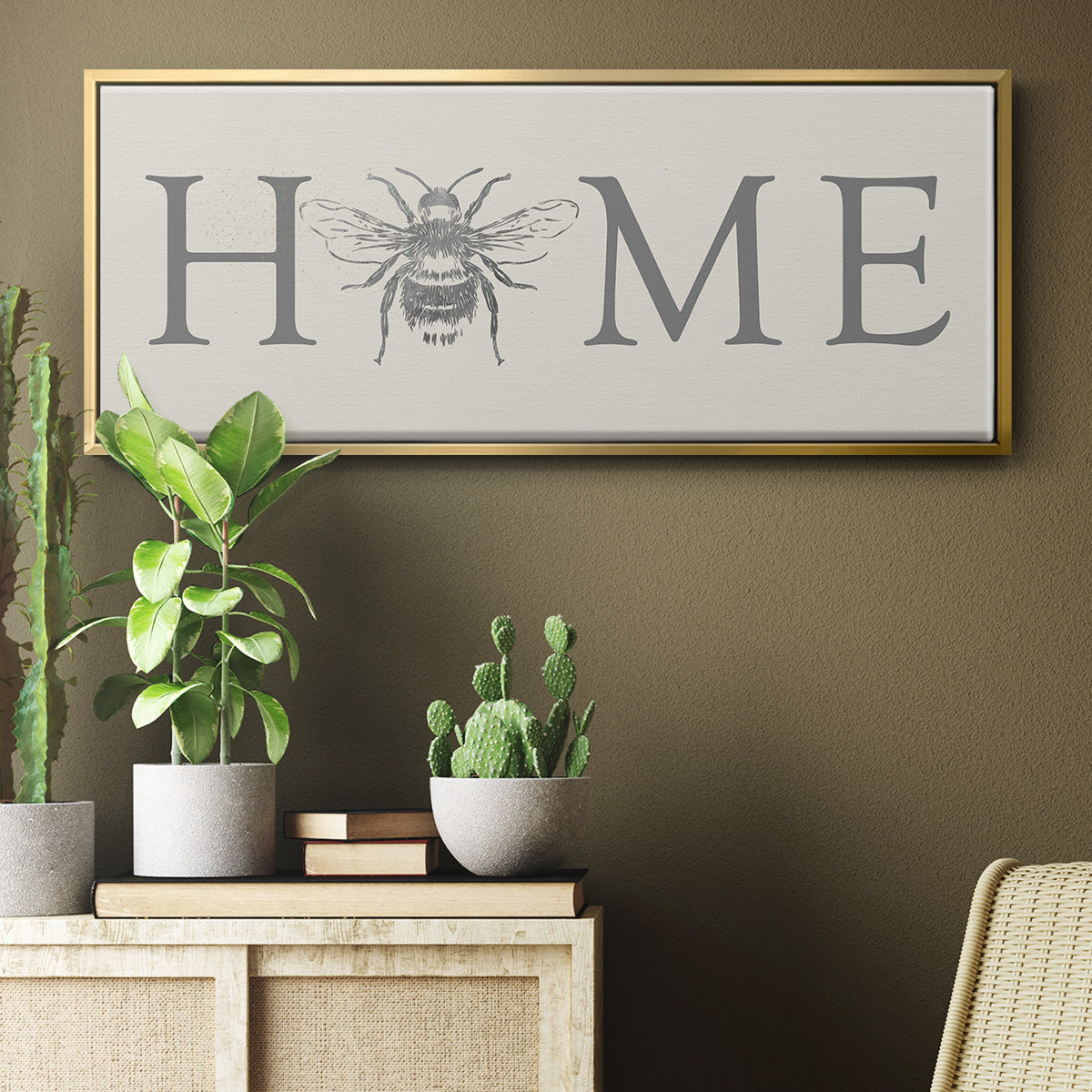 Bee Home - Floater Framed Canvas Print