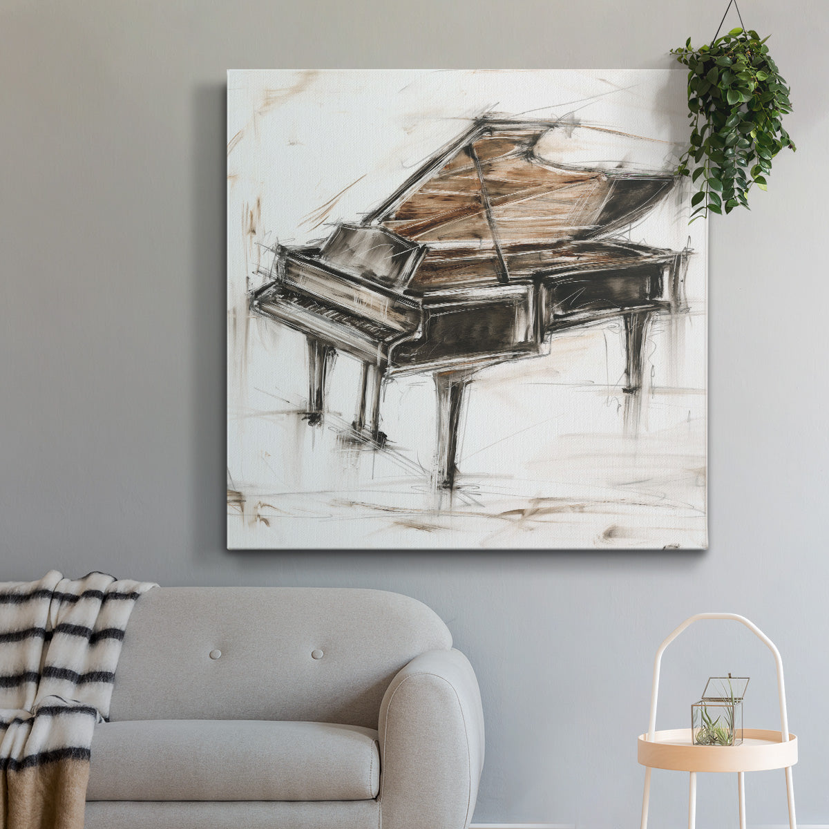 Grand Piano Study - Canvas Art Print