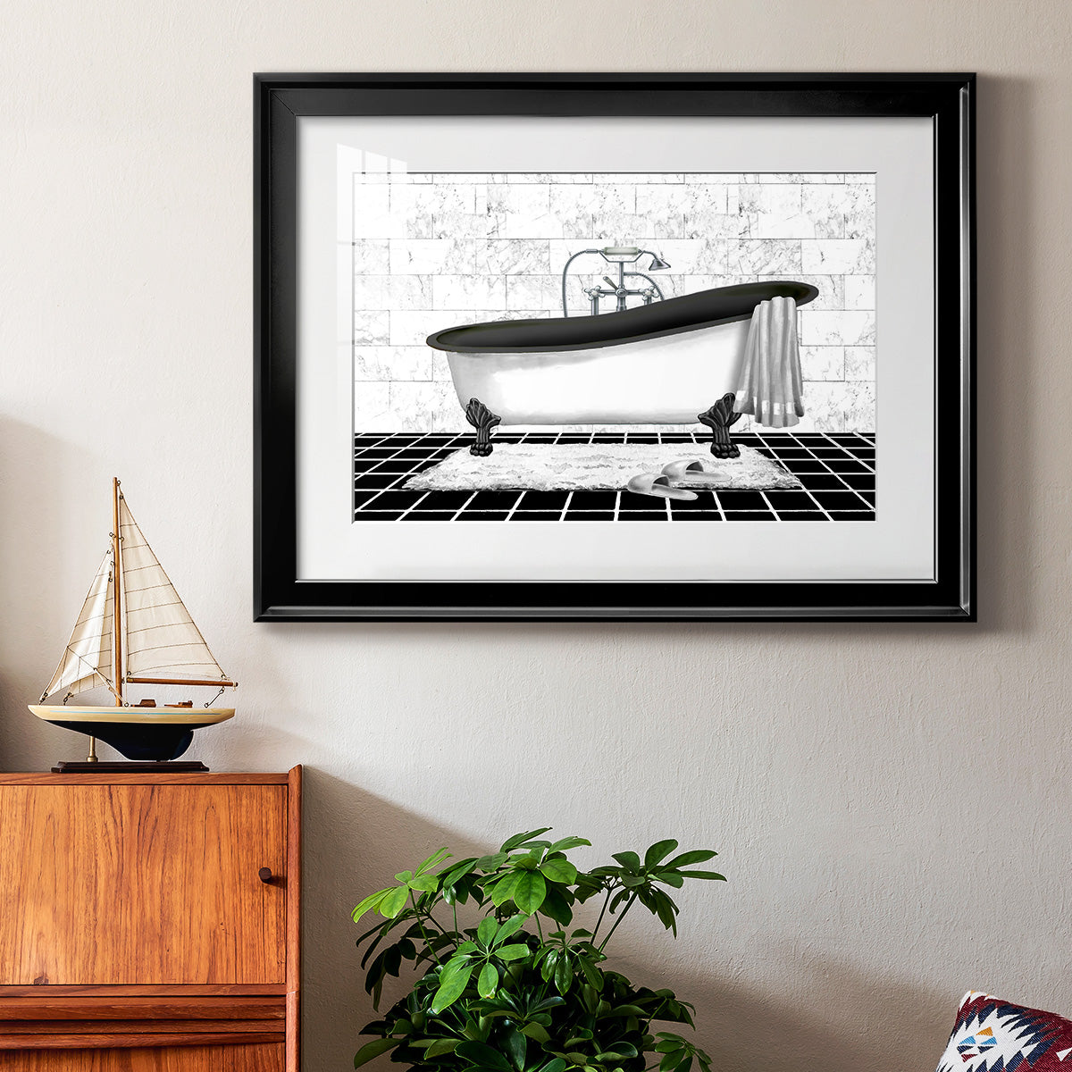 Modern Bath II - Modern Framed Art Print