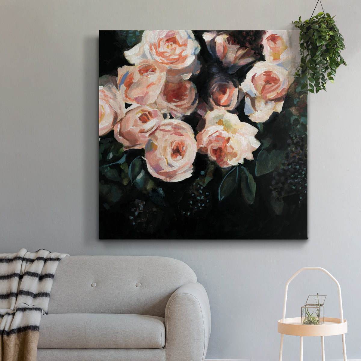 Peachy Blooms I - Canvas Art Print